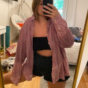 Levis Pink striped flannel